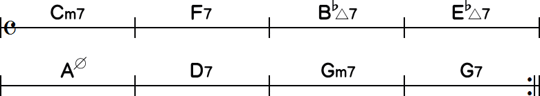 枯葉のリードシート16小節