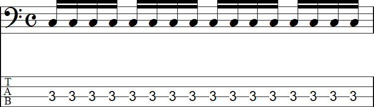16分音符の小節